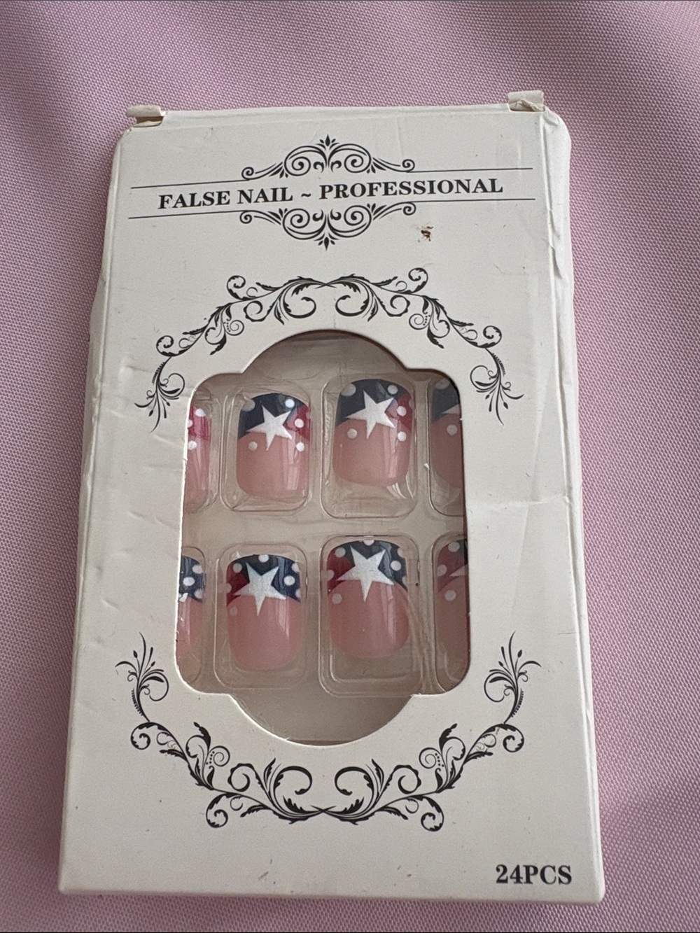 Press on Nails Patriotic Short